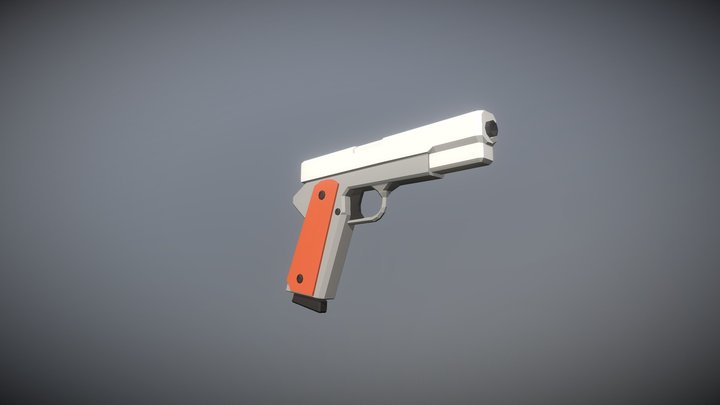 Low Poly M1911 3D Model