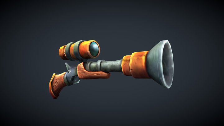 Blunderbuss Gun Game Asset 3D Model