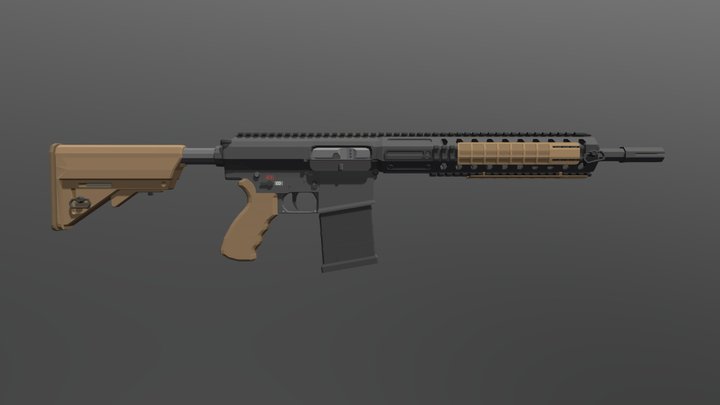 Low Poly L129A1 3D Model