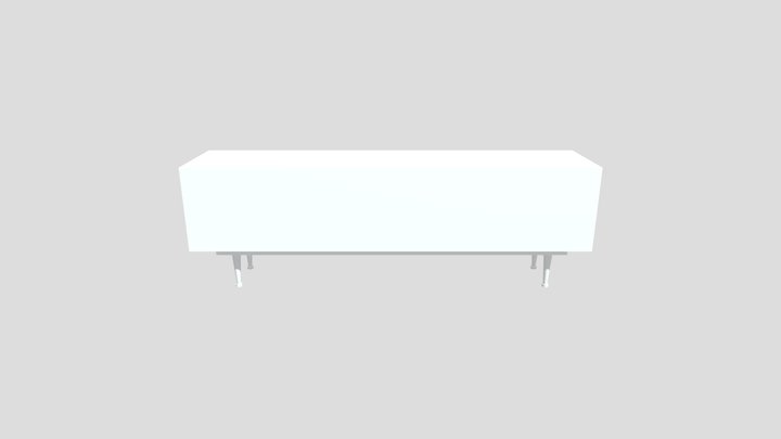 Wooden TV table 3D Model