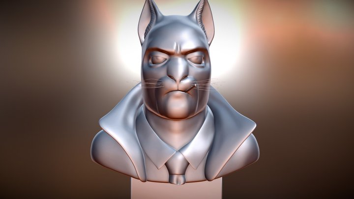 Blacksad bust 3D Model