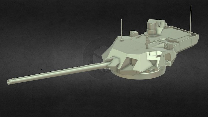 T14 Bashnya Gun 3D Model