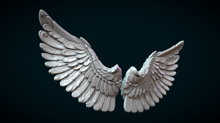 Wings sculpture 3D Model
