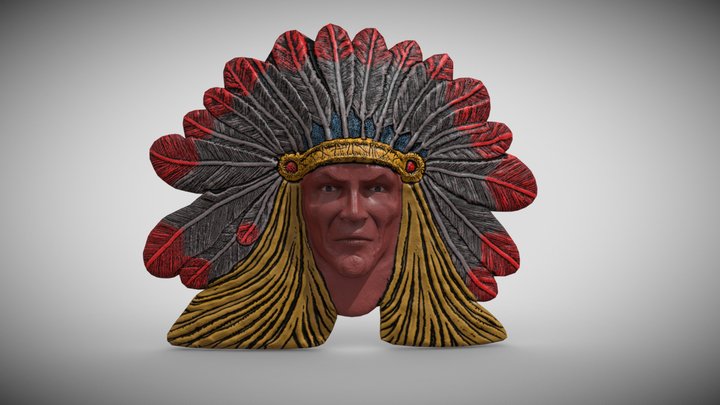 Red Indian 3D Model