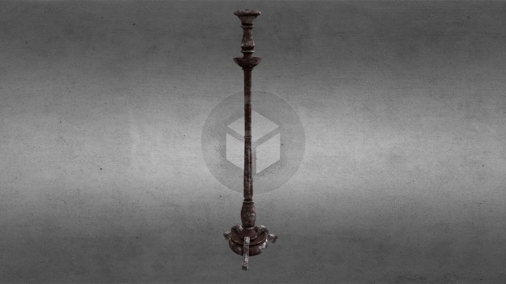 Old Ornament candlestick 3D Model