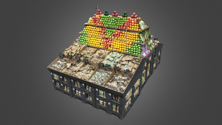 Fruit and Vegetable Rack 3D Model