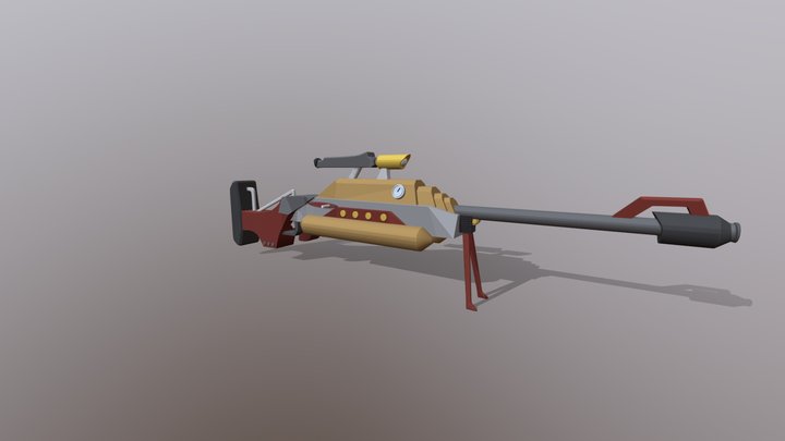 Fantasy Steampunk Sniper 3D Model