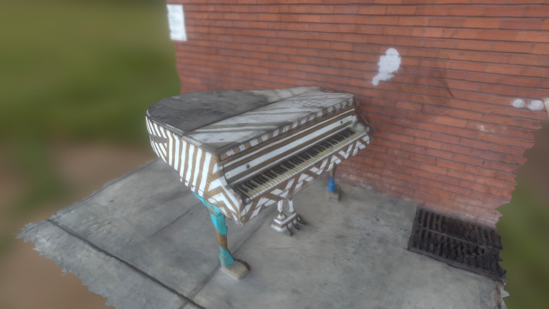 Memphis Striped Street Piano
