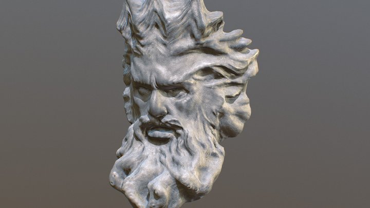 Sculpture of Poseidon 3D Model