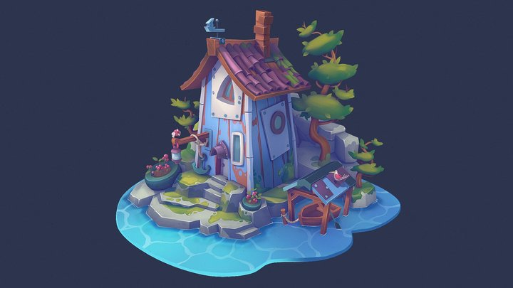 Sailorman House ~ 3D Model