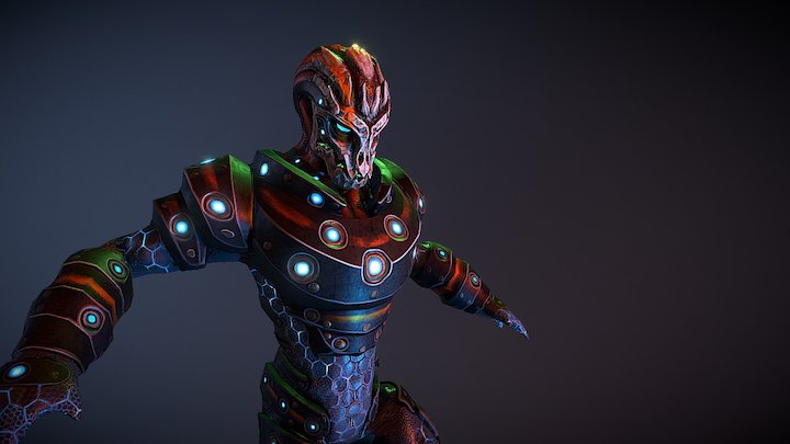 Alien Hitman 3D Model