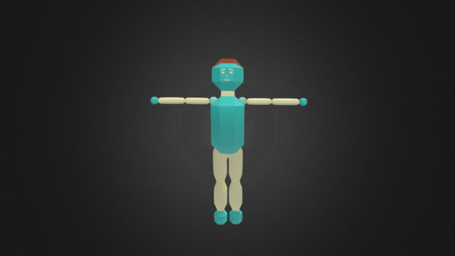 Geometric Male Character - Proportional 3D Model