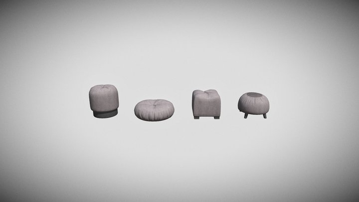 Wrinkled_Pouffes 3D Model