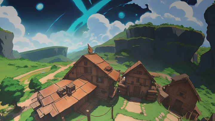 Village_Skybox 3D Model