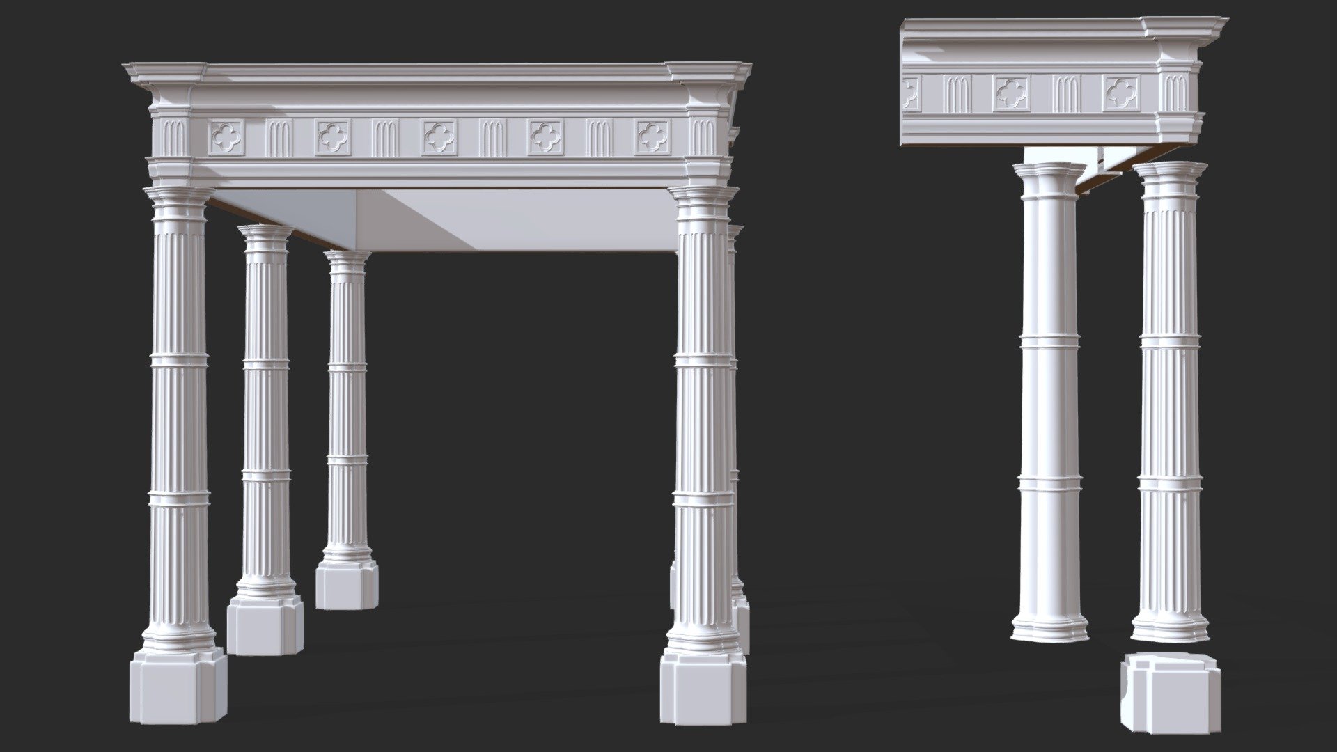 Highpoly Gothic Column_type1 - Buy Royalty Free 3D Model By Dariapr ...