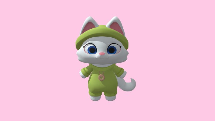 Cute Cat 3D Model