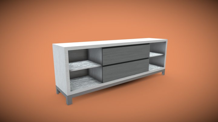 TV Shelf | PBR model 3D Model