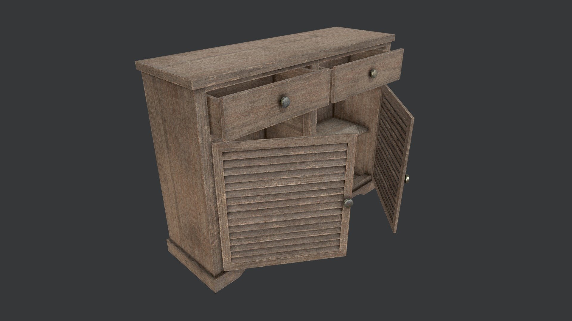 Wood Cabinet 1 PBR
