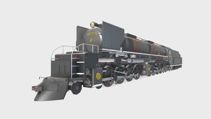 DD50  Steam Locomotive 3D Model