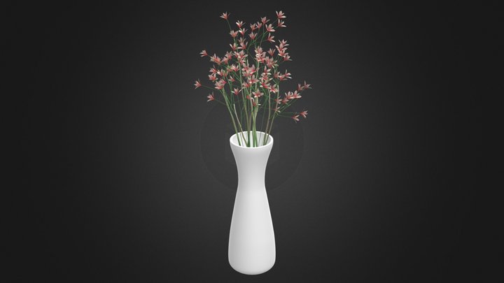 Ceramic Flower Vase 3D Model