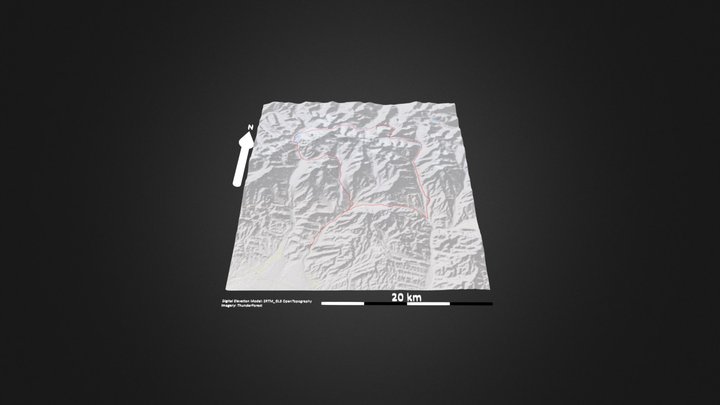 博格达环线_等高地图 – Modelo 3D gratuito STL