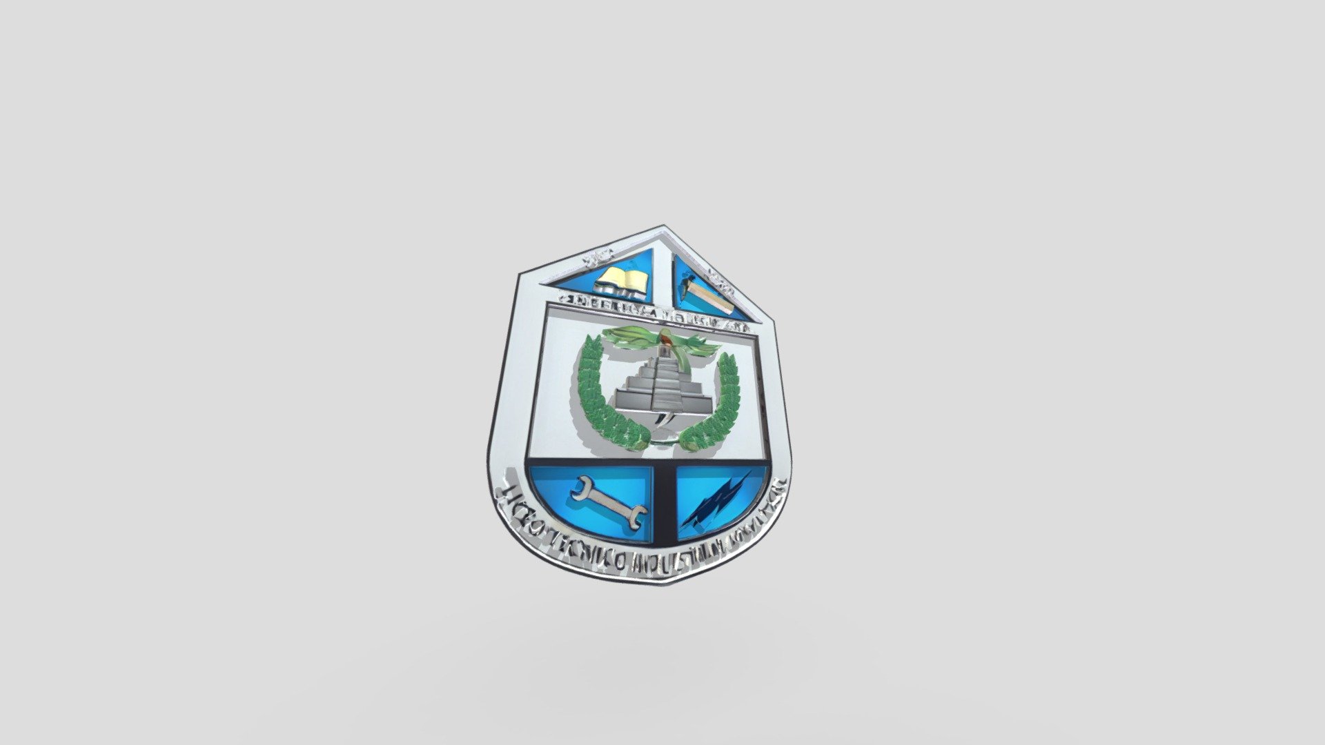 School emblem with symbols - 3D model by ologramas [d927e67] - Sketchfab