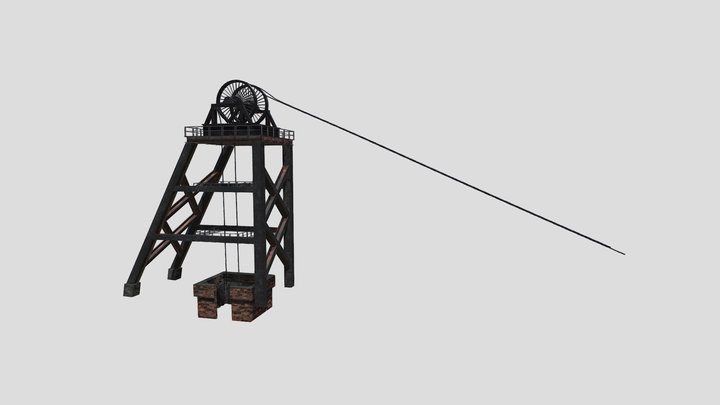 Coal Mine Headgear 3D Model