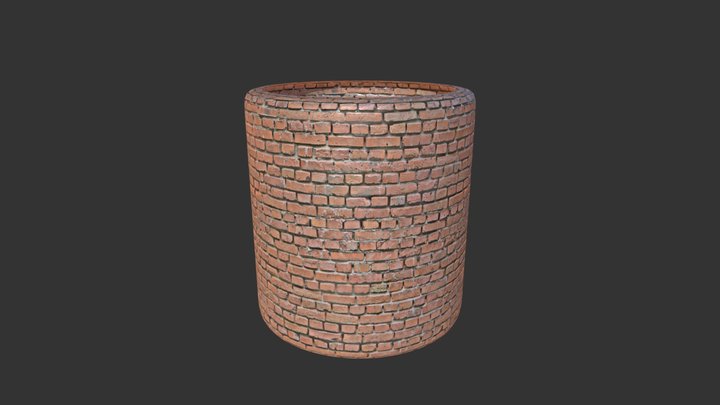 High Realistic Brick PBR Material 3D Model