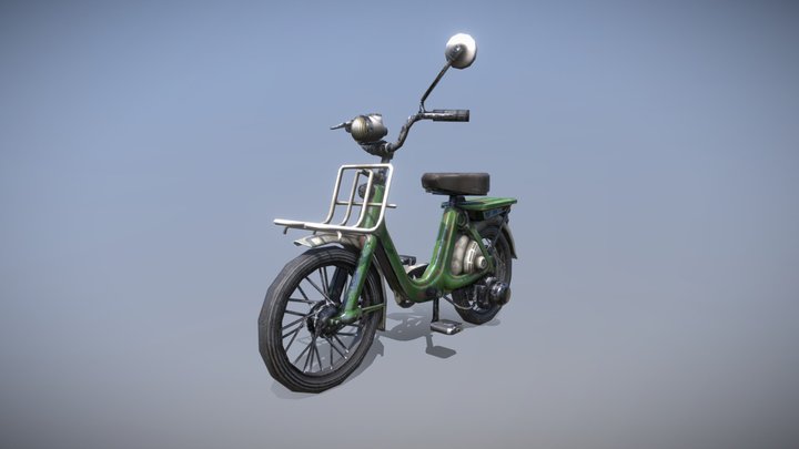 Old Moped 3D Model
