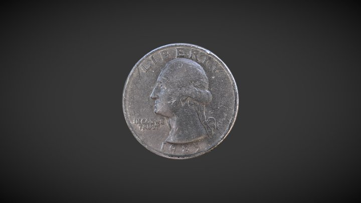 1985 Quarter 3D Model