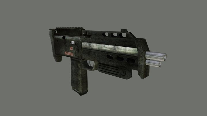 Half-Life 2 Beta Styled SMG 3D Model