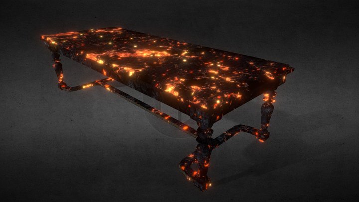 Mesa Colonial Burned 3D Model