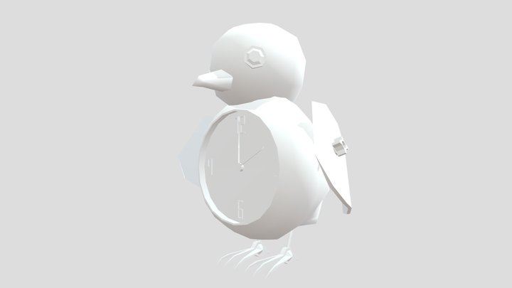 CT4012-2024 Mechanical Bird Clock 3D Model