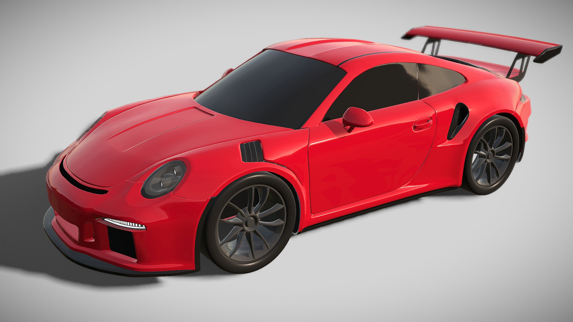 3D model Porsche Carrera 911 GTS3 year 2015 - This is a 3D model of the Porsche Carrera 911 GTS3 year 2015. The 3D model is about a red sports car.