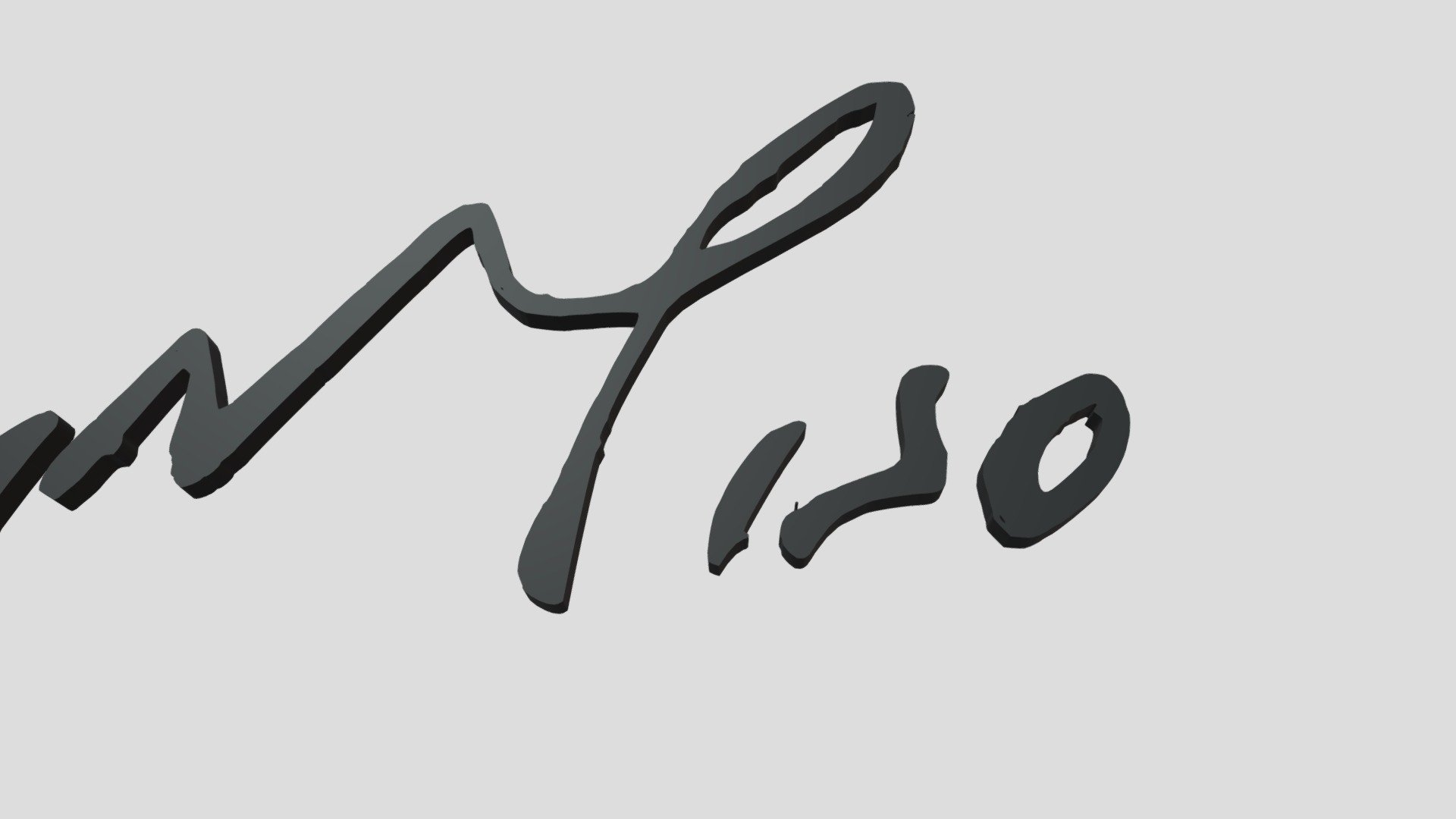 Dad's signature - 3D model by rsegoly [d92e808] - Sketchfab