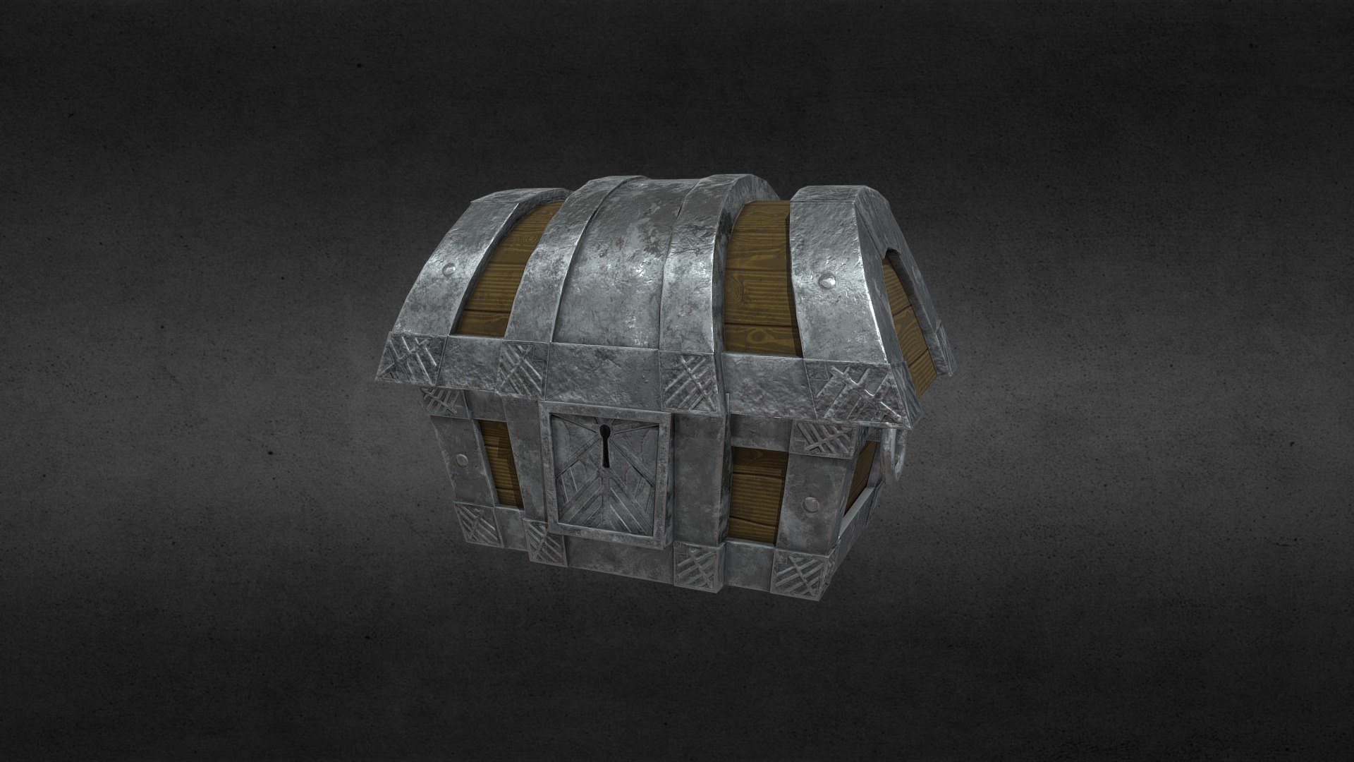 3D model Old chest - This is a 3D model of the Old chest. The 3D model is about a cube with a hole in it.