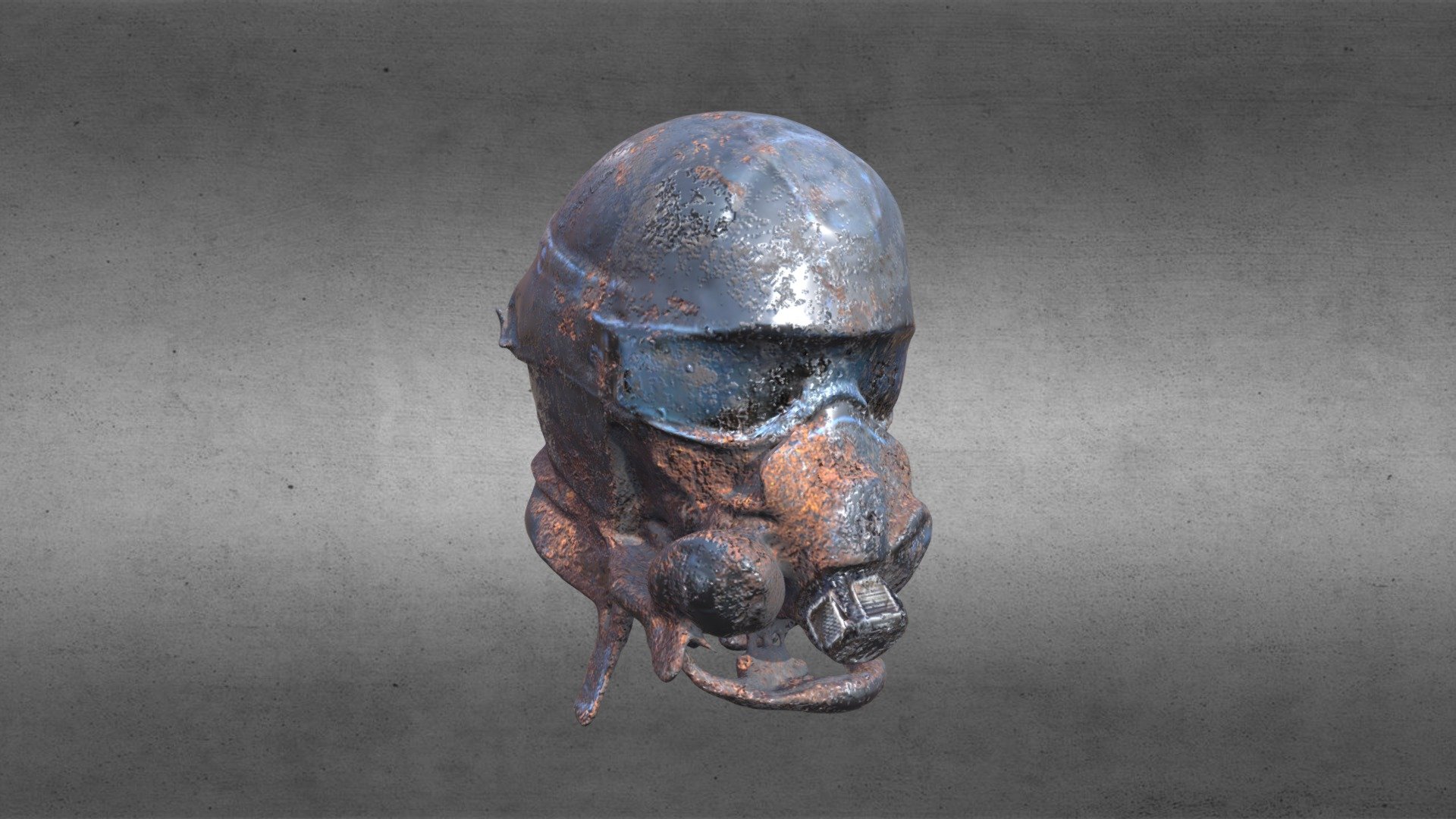 post apocalyptic rusty helmet 