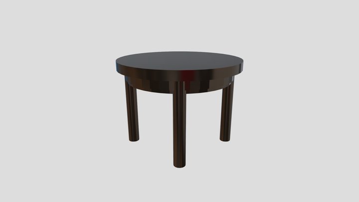 Wooden Stool 3D Model