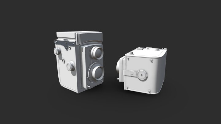 High-Poly Vintage Camera 3D Model