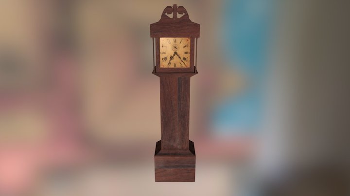 Grandfather Clock 3D Model