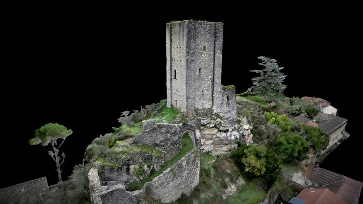 Château de luzech dans le 46 (France) 2024 3D Model