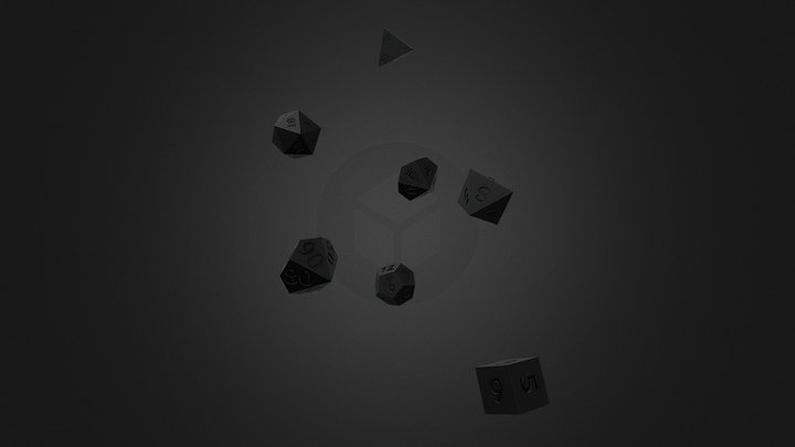 Role Playing Dice Set 3D Model