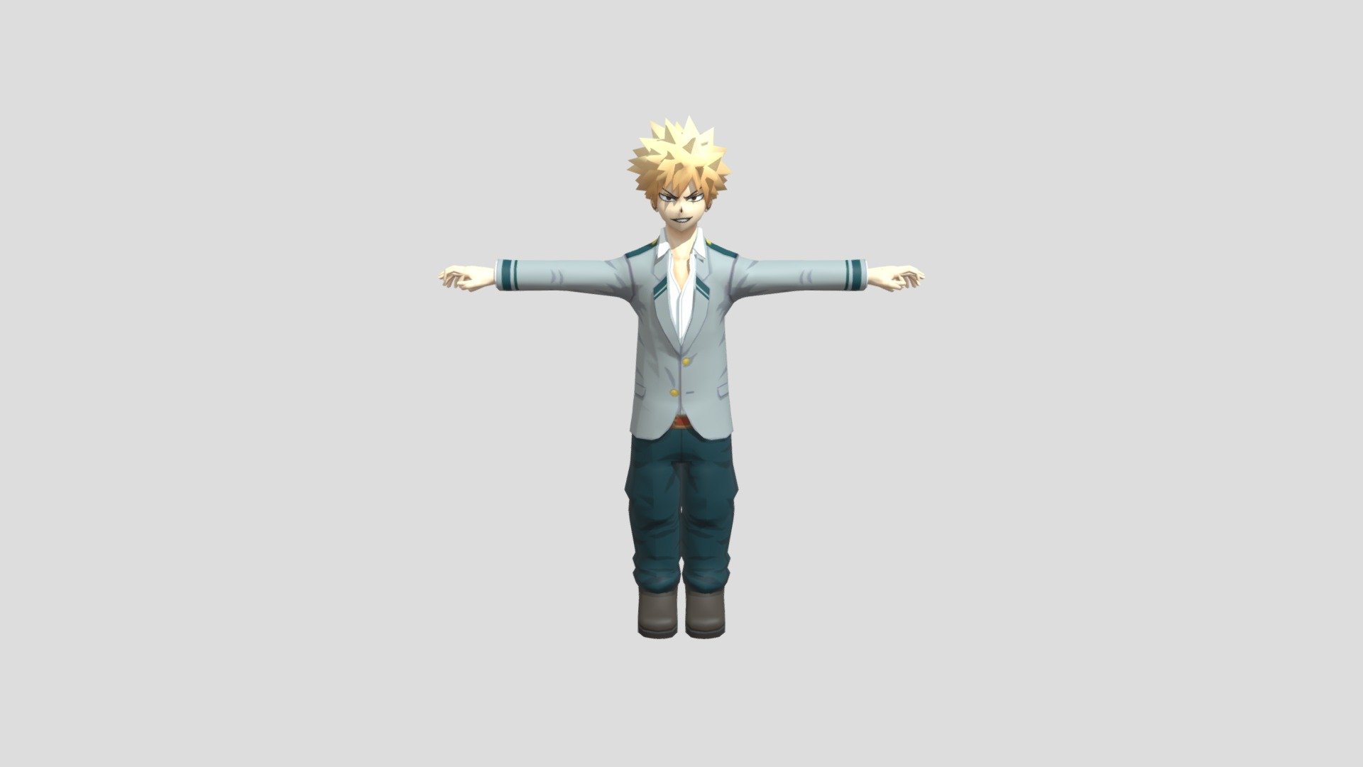 Katsuki Bakugo (School Uniform) - 3D model by Tigerar1 ...