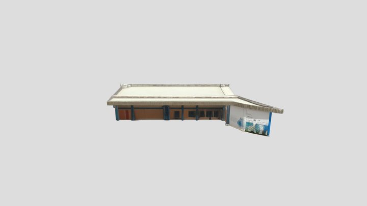 Single-story public building structure. terminal – Free 3D Model STL