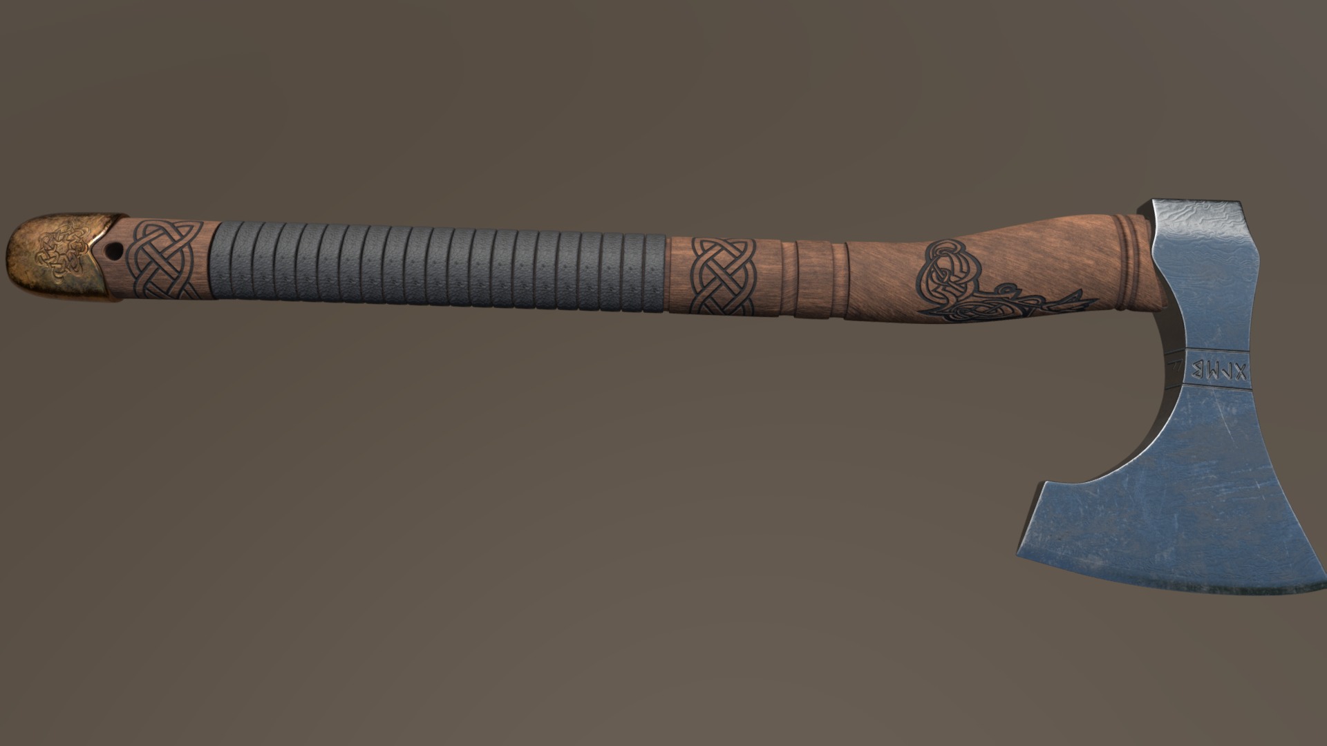 3D model Axe - This is a 3D model of the Axe. The 3D model is about a close-up of a person's arm.