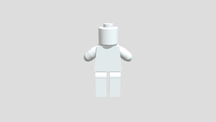 Lego character Rigged with flash light hands 3D Model