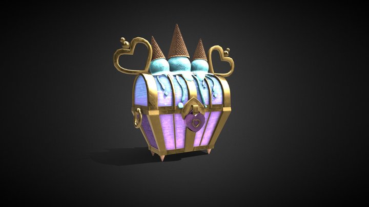 Ice Cream Loot Chest 3D Model