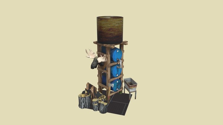 5 props - forest loner 3D Model