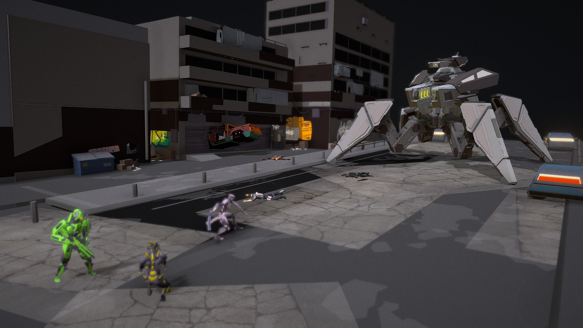 Boss fight from CyberCorp - Download Free 3D model by Megame Studio ...