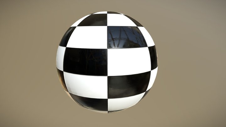 Substance Designer practice - Checker Mosaic 3D Model